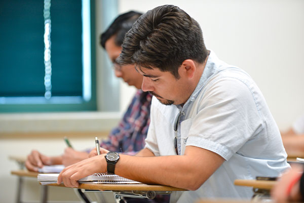student studying
