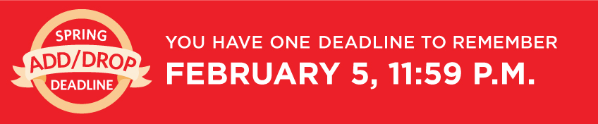 Spring 2019 add drop date is February 5