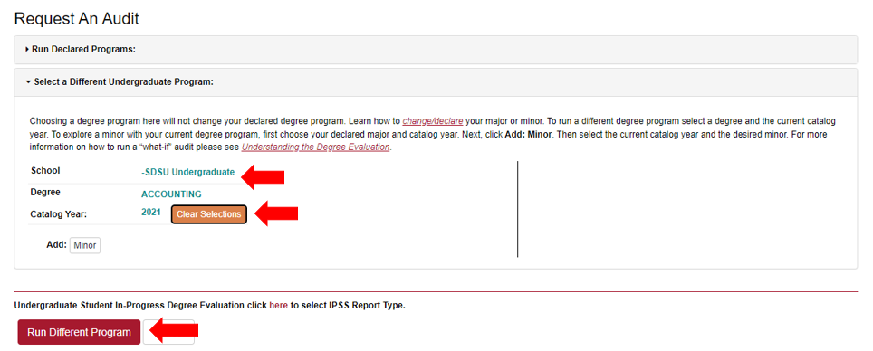 You can request an audit with a different program.