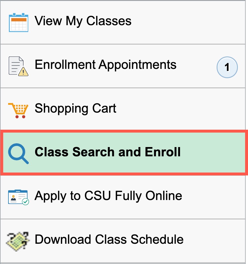 Class Search and Enroll